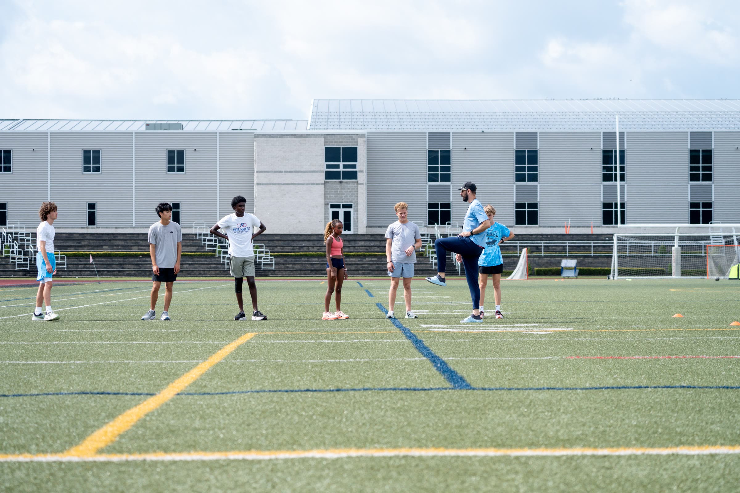 Outdoor sessions on the track complex